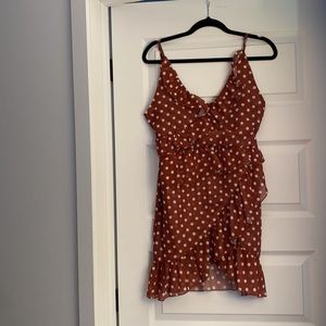 Summery Red Polka dot ruffle dress